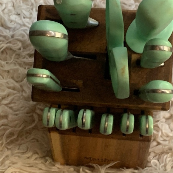 14 Pc  Stainless Steel Cutlery  Knife Block Set MARTHA STEWART + 4 Bonus Knives - Picture 5 of 10